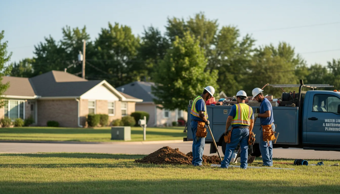 Residential water line and bathroom plumbing service in Corning, NY